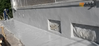 Нанесение полимочевины на бетон. Гидроизоляция